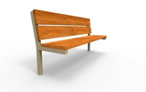 tänavamööbel, iste, puidust seljatugi, puidust iste