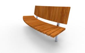 tänavamööbel, iste, logo, puidust seljatugi, kaarjas, puidust iste