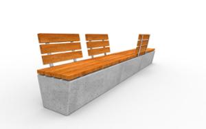 tänavamööbel, betoon, sile betoon, iste, müüripealne, puidust seljatugi, puidust iste