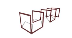tänavamööbel, jalgrattahoidik, teras, mitmikhoidikud, jalgrattahoidik, corten, lihtne paigaldada