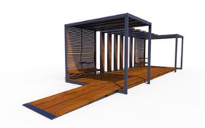 tänavamööbel, muu, iste, ligipääsetav puuetega isikutele, pergola, väike laud, varikatus