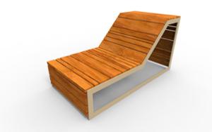 tänavamööbel, iste, lamamistool, puidust seljatugi, puidust iste, strefa relaksu