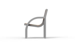 mała architektura, fotel / krzesło, jednoosobowe, ławka, oparcie z drewna, podłokietnik, siedzisko z drewna
