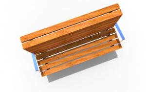 mała architektura, ławka, oparcie z drewna, podłokietnik, siedzisko z drewna