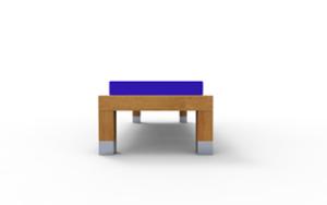 mała architektura, ława, dwustronna, gniazdo 230v i/lub usb, siedzisko tapicerowane, siedzisko z drewna