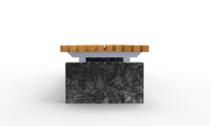 mała architektura, ława, beton, beton architektoniczy, dwustronna, granit, siedzisko z drewna