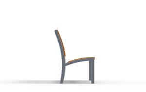 mała architektura, ławka, logo, oparcie z drewna, siedzisko z drewna