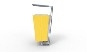 mała architektura, kosz, daszek, logo, na słupku, popielniczka bezpieczna