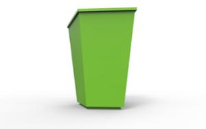 mała architektura, donica, corten, logo, prostokątna, stal