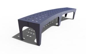 mała architektura, ława, cena za metr bieżacy, długość mierzona po dłuższym boku, modułowe, po łuku / okrągła, siedzisko ze stali