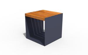 mała architektura, jednoosobowe, ława, modułowe, siedzisko z drewna