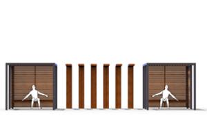 mała architektura, inne, ławka, oparcie z drewna, pergola, siedzisko z drewna
