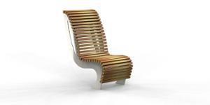mała architektura, fotel / krzesło, jednoosobowe, ławka, oparcie z drewna, siedzisko z drewna, wysokie oparcie