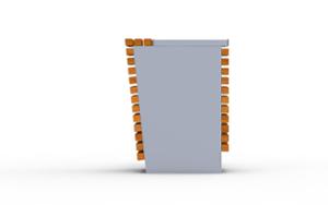mała architektura, kosz, logo, popielniczka bezpieczna