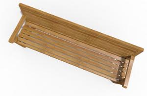 mała architektura, drewno, ławka, oparcie z drewna, podłokietnik, siedzisko z drewna, stylizowane