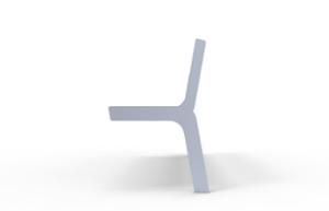 mała architektura, ławka, logo, oparcie ze stali, siedzisko ze stali