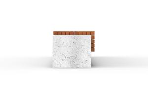 mała architektura, ława, beton, beton architektoniczy, modułowe, siedzisko z drewna