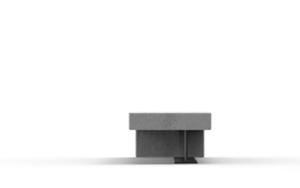 mała architektura, beton, beton architektoniczy, ława, siedzisko z betonu, siedzisko z drewna