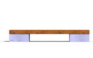 mała architektura, ława, beton, beton architektoniczy, deskowanie pionowe, siedzisko z drewna