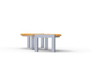 mała architektura, ława, deskowanie poprzeczne, po łuku / okrągła, scandinavian line