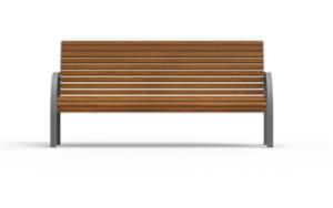 mała architektura, ławka, oparcie z drewna, podłokietnik, scandinavian line, siedzisko z drewna, stylizowane