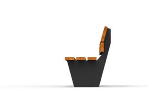 mała architektura, ławka, logo, oparcie z drewna, siedzisko z drewna