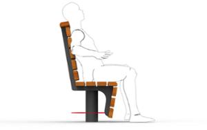 mała architektura, fotel / krzesło, jednoosobowe, ławka, obrotowe, oparcie z drewna, siedzisko z drewna, wysokie oparcie