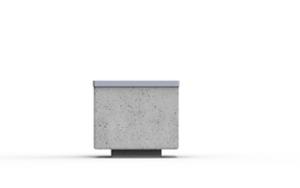 mała architektura, kosz, beton, beton architektoniczy, popielniczka bezpieczna