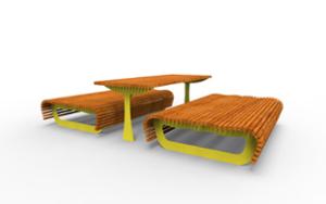 mała architektura, dwustronna, inne, komplet piknikowy, ława, siedzisko z drewna, stół