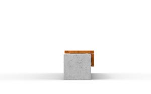 mała architektura, ława, beton, beton architektoniczy, deskowanie poprzeczne, siedzisko z drewna