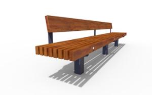 mała architektura, ławka, deskowanie pionowe, oparcie z drewna, siedzisko z drewna