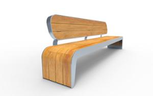 mała architektura, ławka, gniazdo 230v i/lub usb, oparcie z drewna, siedzisko z drewna