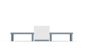 mała architektura, ława, dwustronna, gniazdo 230v i/lub usb, modułowe, siedzisko z drewna