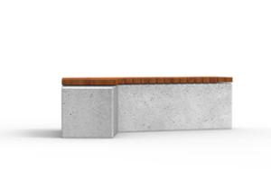 mała architektura, ława, beton, beton architektoniczy, siedzisko z drewna