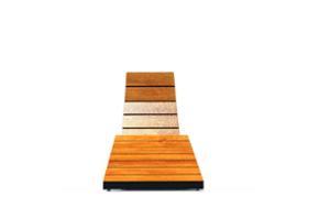 mała architektura, ławka, leżanka, oparcie z drewna, siedzisko z drewna, strefa relaksu