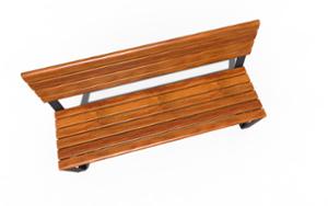 mała architektura, aluminium, ławka, meble dla warszawy, odlew aluminiowy, oparcie z drewna, siedzisko z drewna