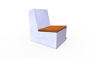 mała architektura, beton, beton architektoniczy, ławka, oparcie z betonu, siedzisko z drewna, wandaloodporny