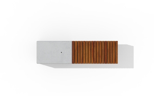 mała architektura, ława, beton, beton architektoniczy, deskowanie poprzeczne