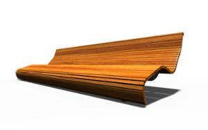 mała architektura, ławka, leżanka, obrotowe, oparcie z drewna, siedzisko z drewna, wysokie oparcie, wzór zastrzeżony