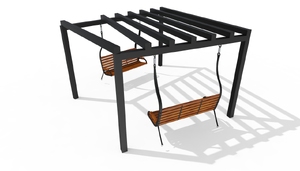 mała architektura, inne, ławka, strefa relaksu, huśtawka, pergola