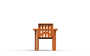 mała architektura, fotel / krzesło, jednoosobowe, komplet piknikowy, ławka, obrotowa szachownica, oparcie ze stali, siedzisko ze stali, stół, szachy