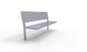 [translation-not-found:street-furniture], ławka, oparcie ze stali, siedzisko ze stali