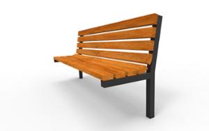 [translation-not-found:street-furniture], ławka, oparcie z drewna, siedzisko z drewna