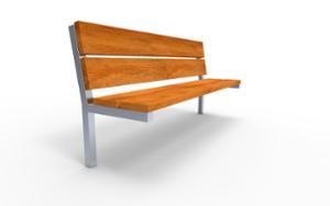 [translation-not-found:street-furniture], ławka, oparcie z drewna, siedzisko z drewna