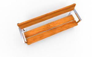 [translation-not-found:street-furniture], ławka, oparcie z drewna, podłokietnik, siedzisko z drewna