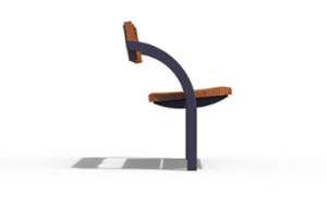 [translation-not-found:street-furniture], ławka, oparcie z drewna, siedzisko z drewna