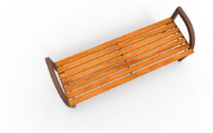 [translation-not-found:street-furniture], ława, podłokietnik, siedzisko z drewna