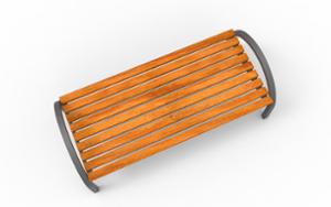 [translation-not-found:street-furniture], ława, dwustronna, podłokietnik, siedzisko z drewna