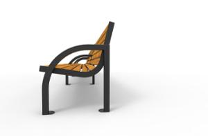 [translation-not-found:street-furniture], ławka, oparcie z drewna, podłokietnik, siedzisko z drewna