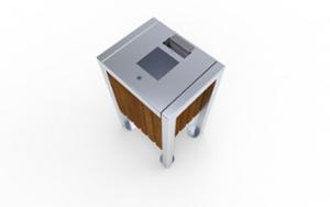 [translation-not-found:street-furniture], kosz, popielniczka bezpieczna, popielniczka mała, prostokątna